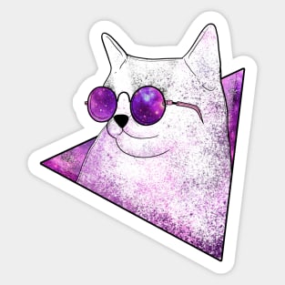 Pink Galaxy Cat Sticker